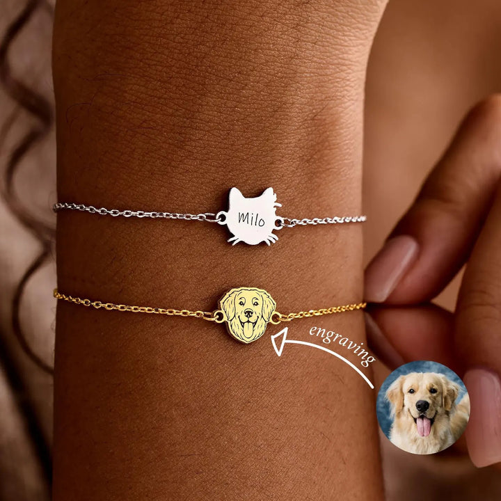 Selenichast Custom Pet Bracelet for Women Worn on Wrist