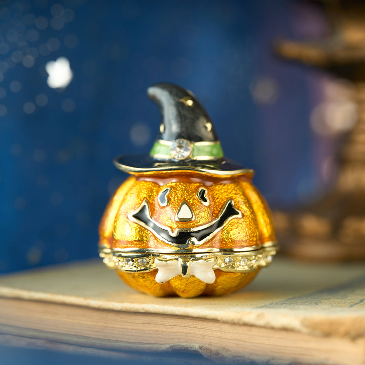 Selenichast Pumpkin Halloween Trinket Box Jewelry for Women