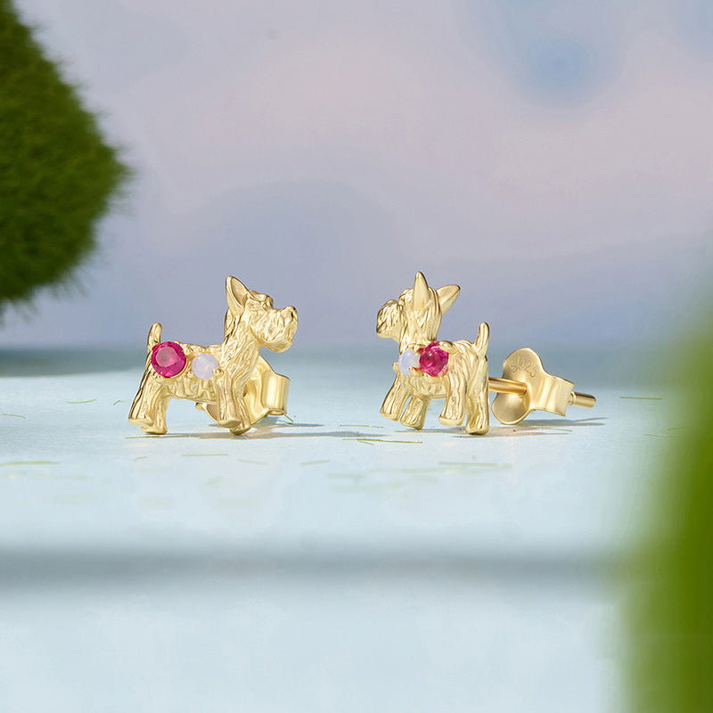 Schnauzer Stud Earrings