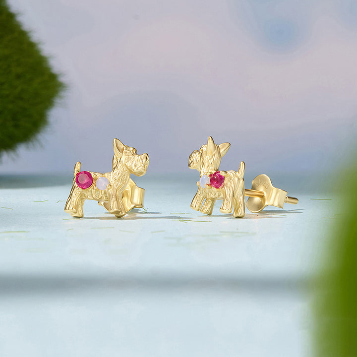 Schnauzer Stud Earrings