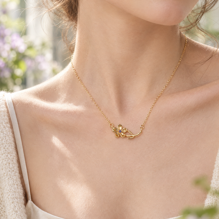 Violet Necklace - February Birth Flower