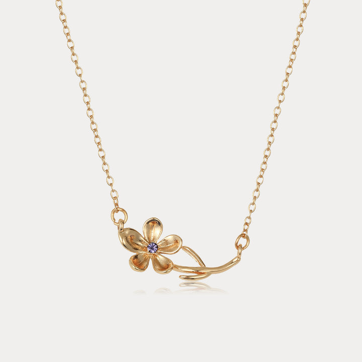 Violet Necklace - February Birth Flower