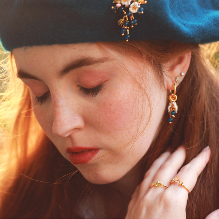 Blueberry Flower Earrings