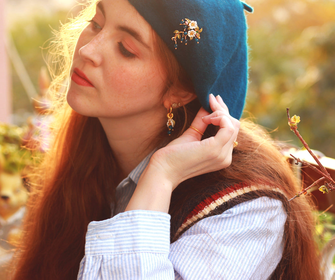 Blueberry Flower Earrings