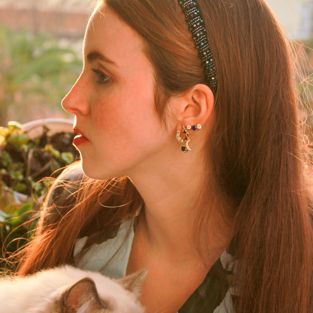 Moon and Star Earring Sets
