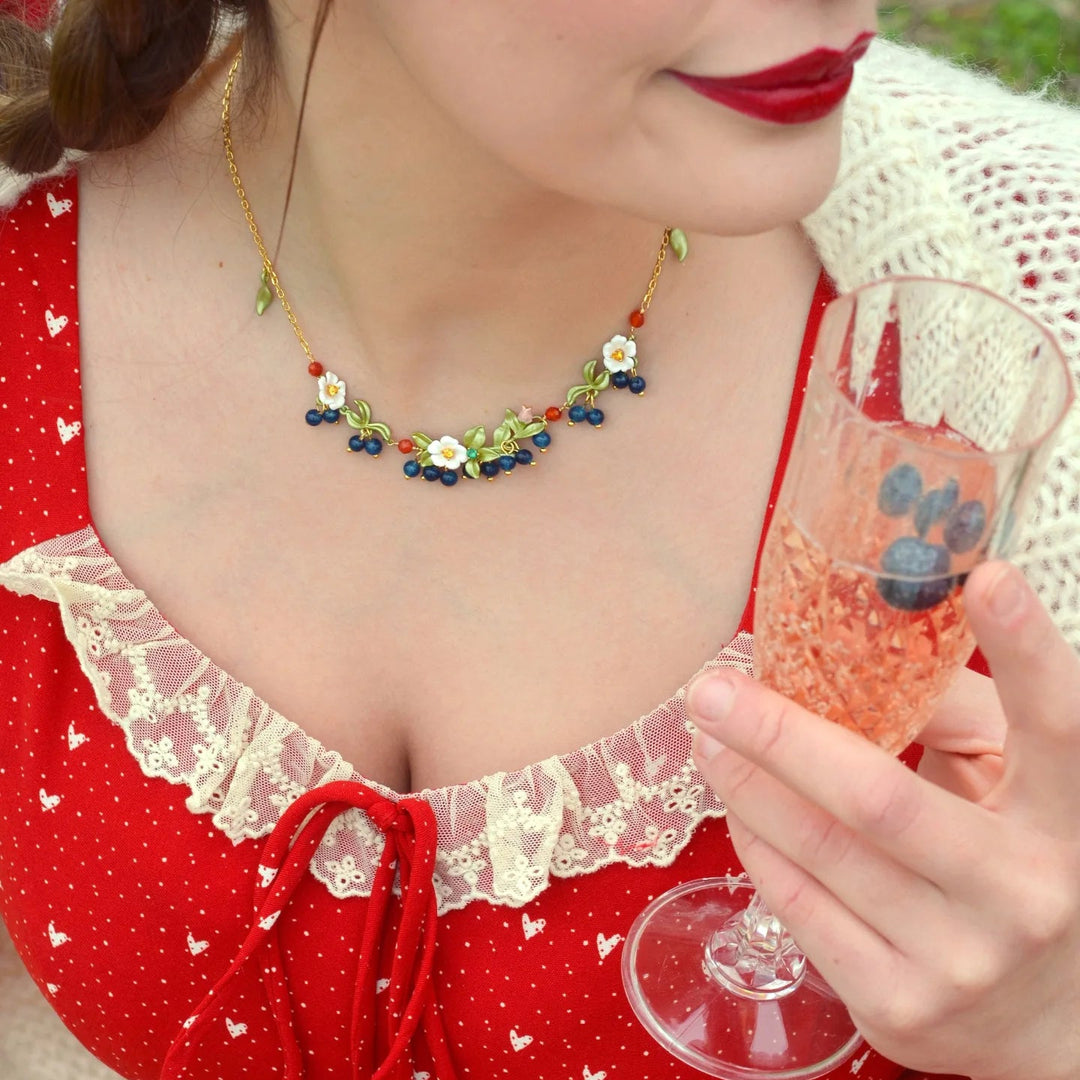 Blueberry Flower Necklace