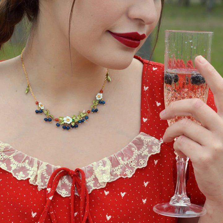 Blueberry Flower Necklace