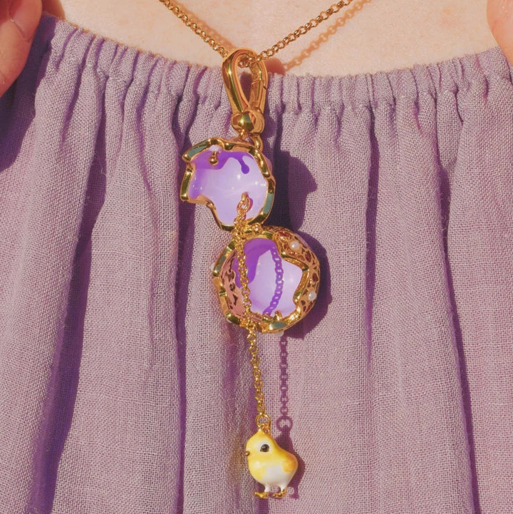 Chicken in Egg Locket Necklace