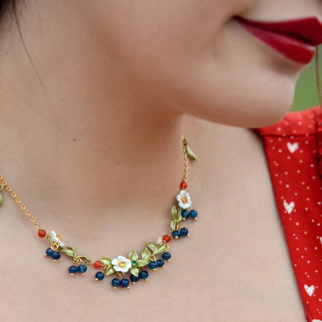 Blueberry Flower Necklace