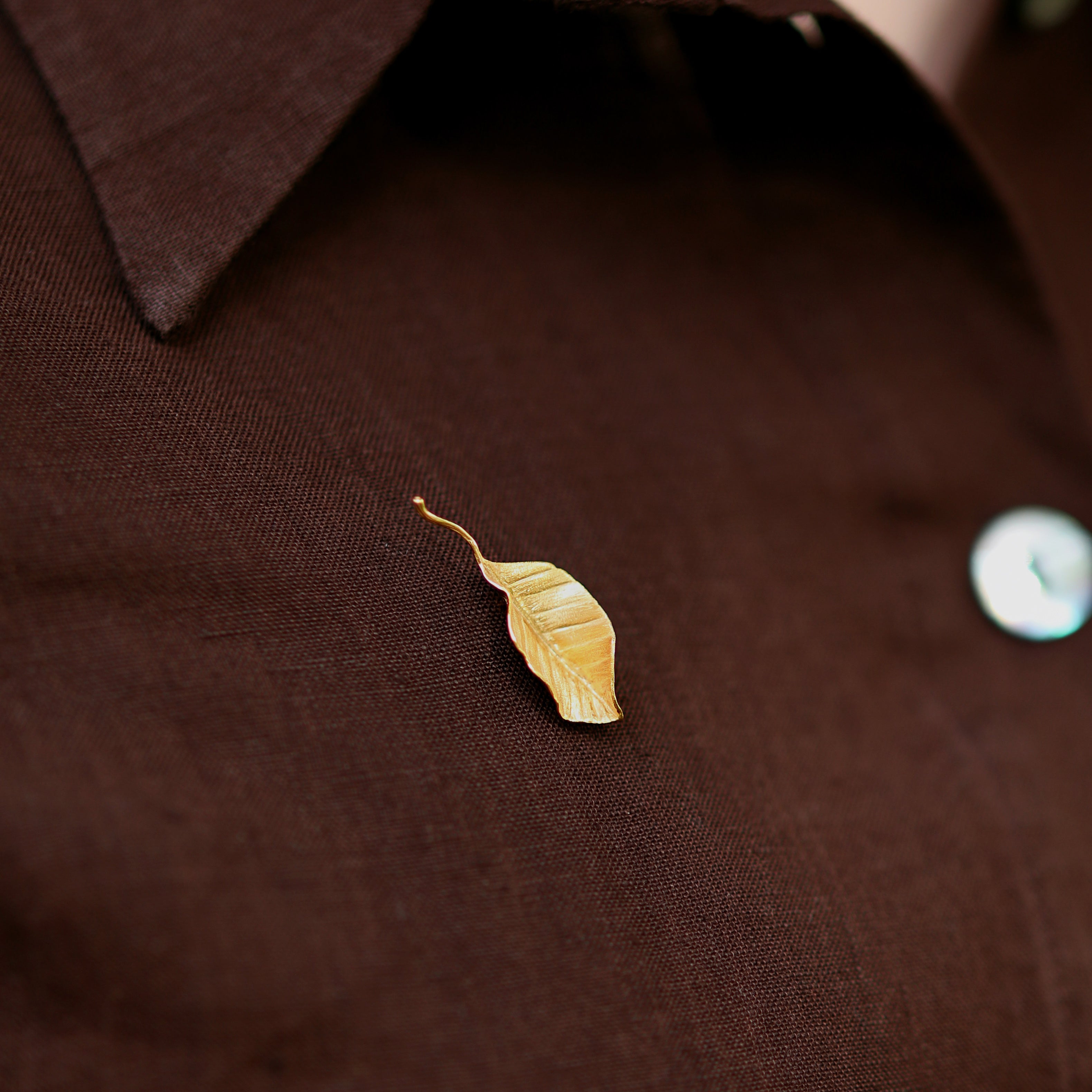 Autumn Leaf Brooch for Women