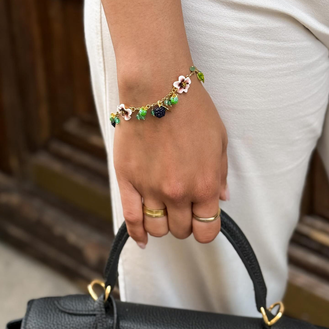 Blackberry Flower Beads Bracelet Selenichast 