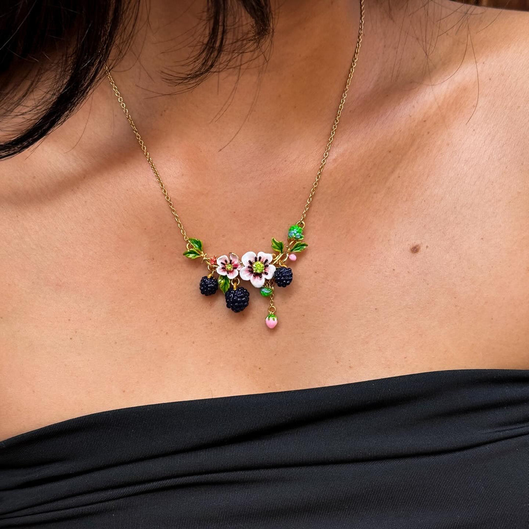 Selenichast Blackberry Flower Necklace