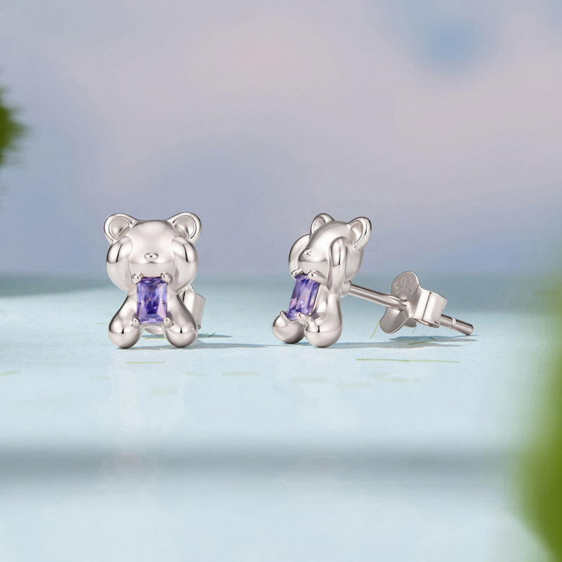 Teddy Bear Stud Earrings