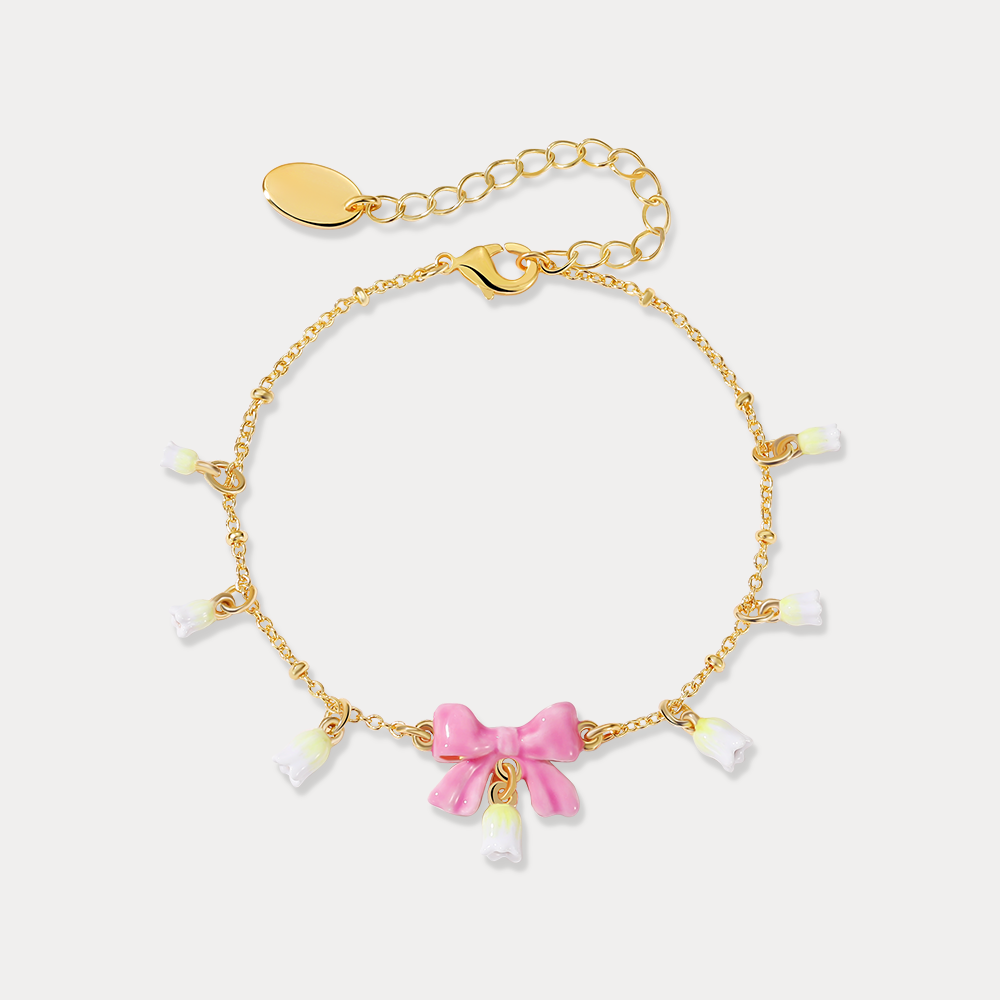 Selenichast Lily Of The Valley Bowknot Bracelet