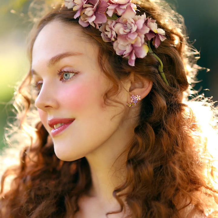 Boucles d'oreilles à bout de fleurs