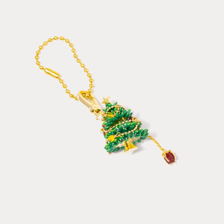 Openable Selenichast Christmas Tree Locket Charm with Hidden Gift Box