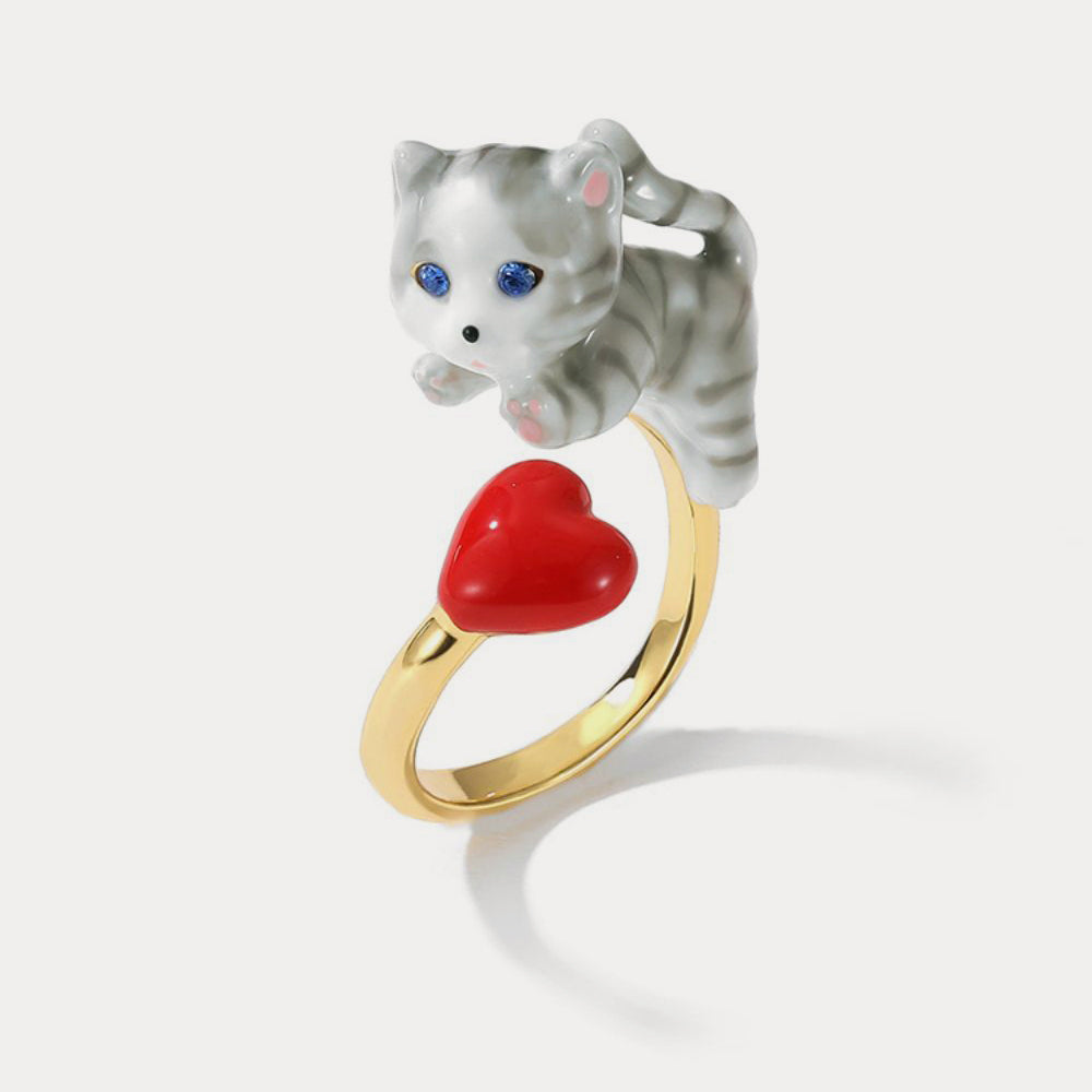 gold american shorthair cat ring