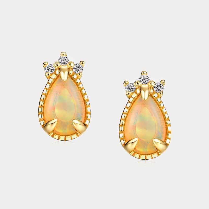 Selenichast Drop Opal Stud Earrings