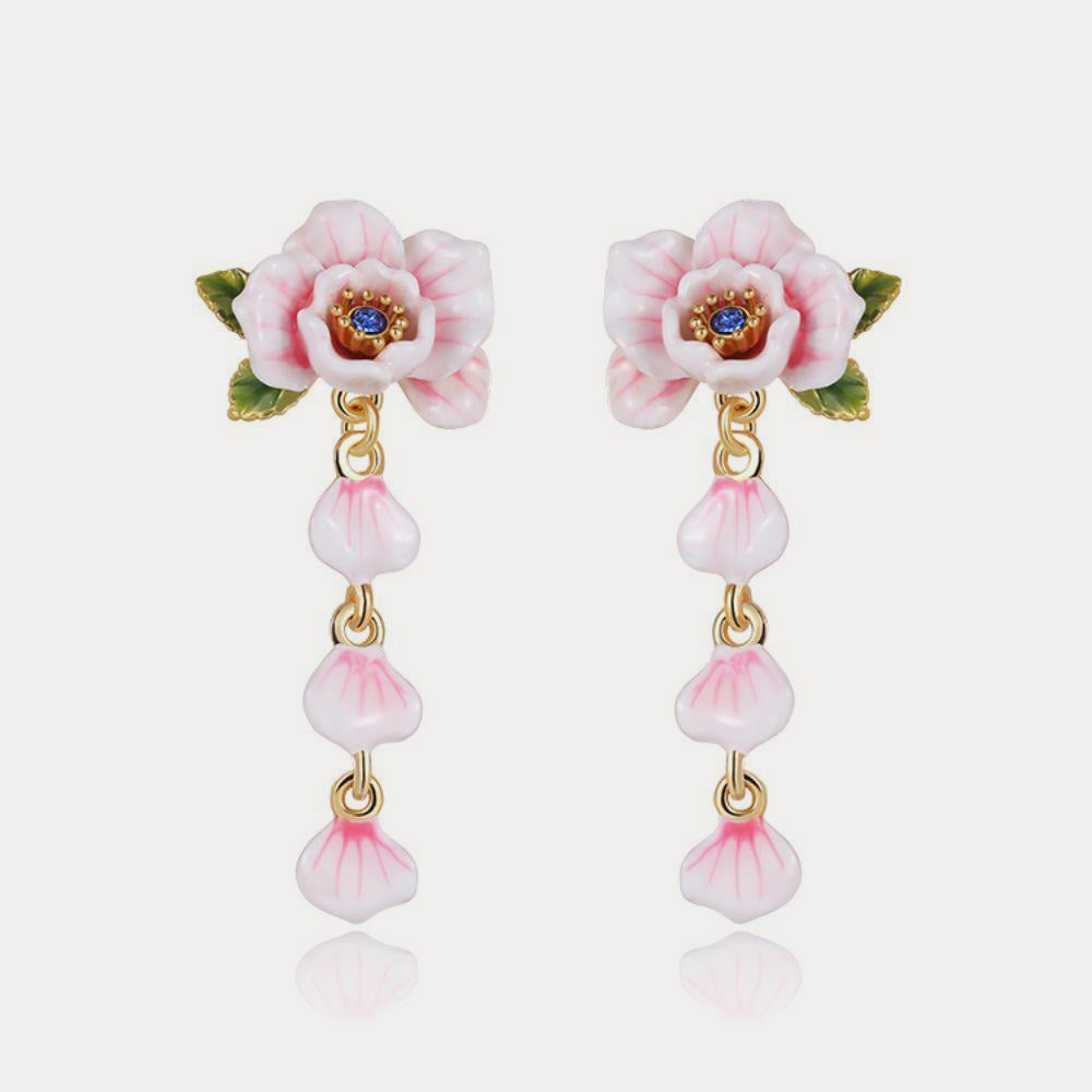 Selenichast pink rose earrings