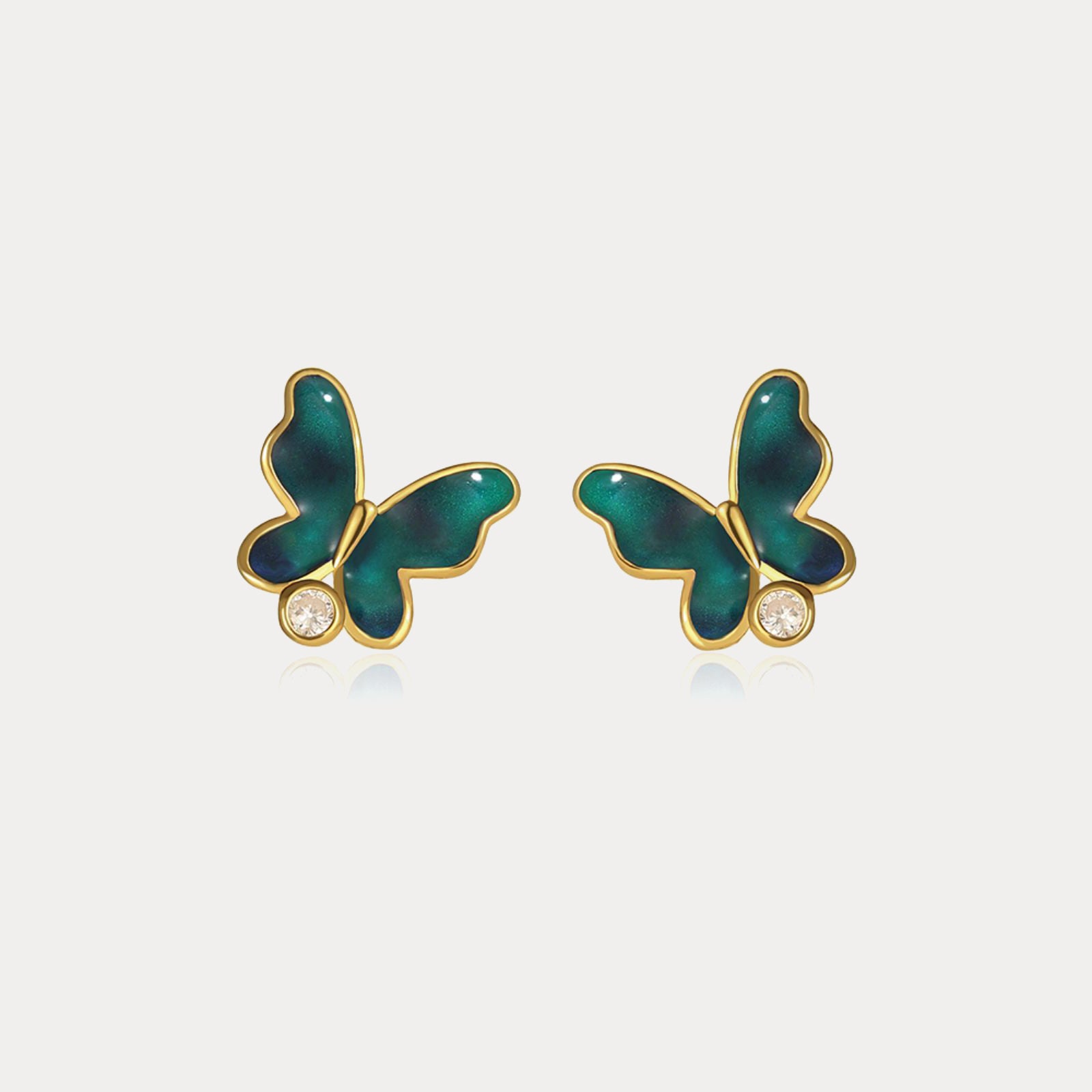 Selenichast thermochromic butterfly enamel earrings 1