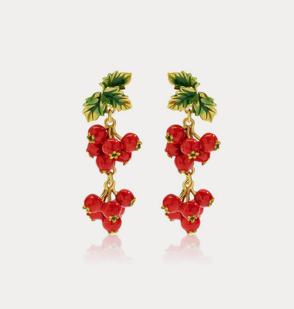 Enamel Cranberry Earrings
