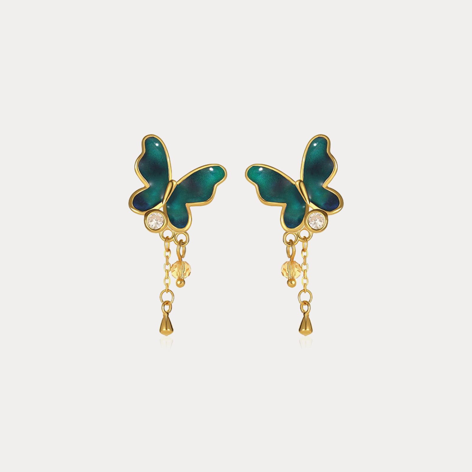 Selenichast thermochromic butterfly enamel earrings