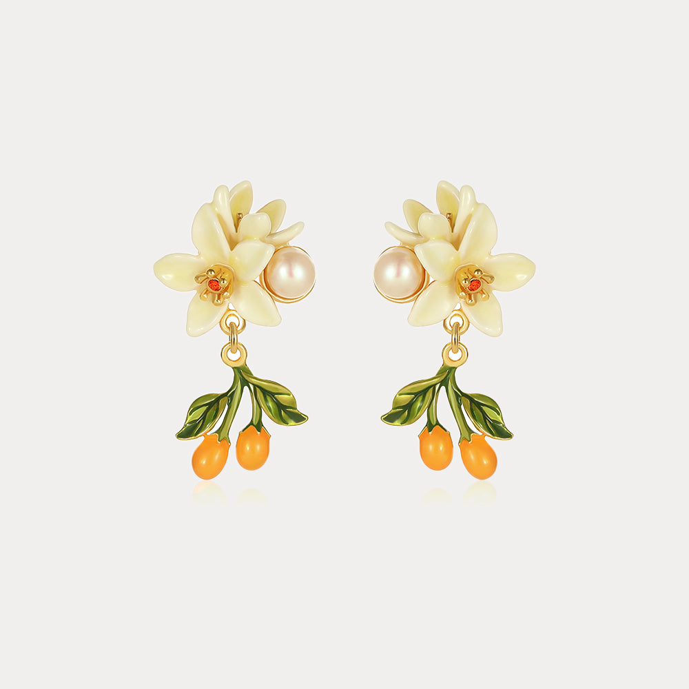 Selenichast Orange Blossom Earrings