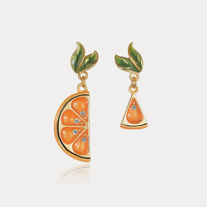 Selenichast orange slices earrings
