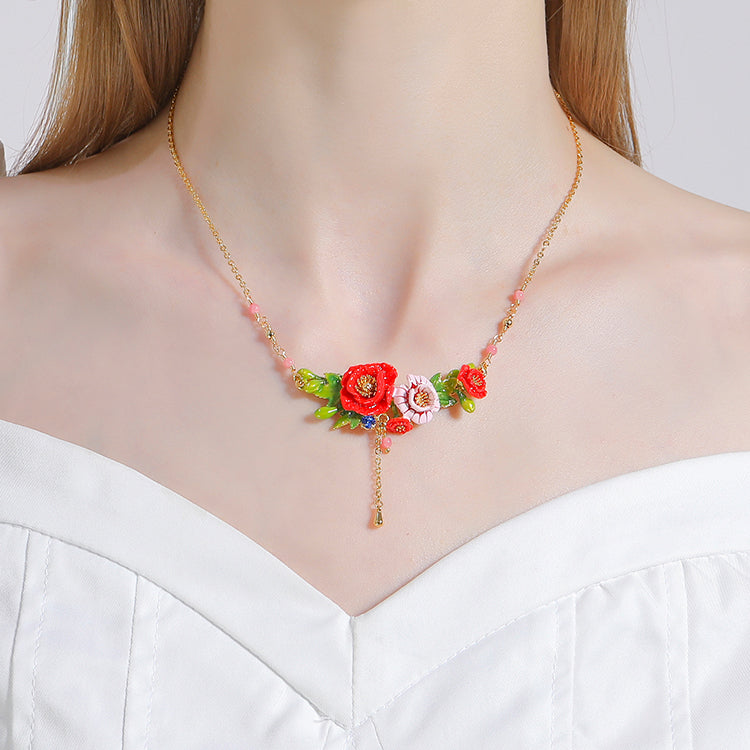 poppy chain necklace