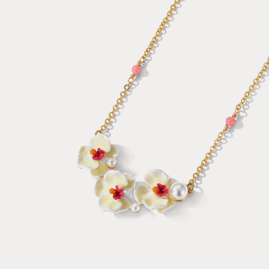 phalaenopsis flower necklace