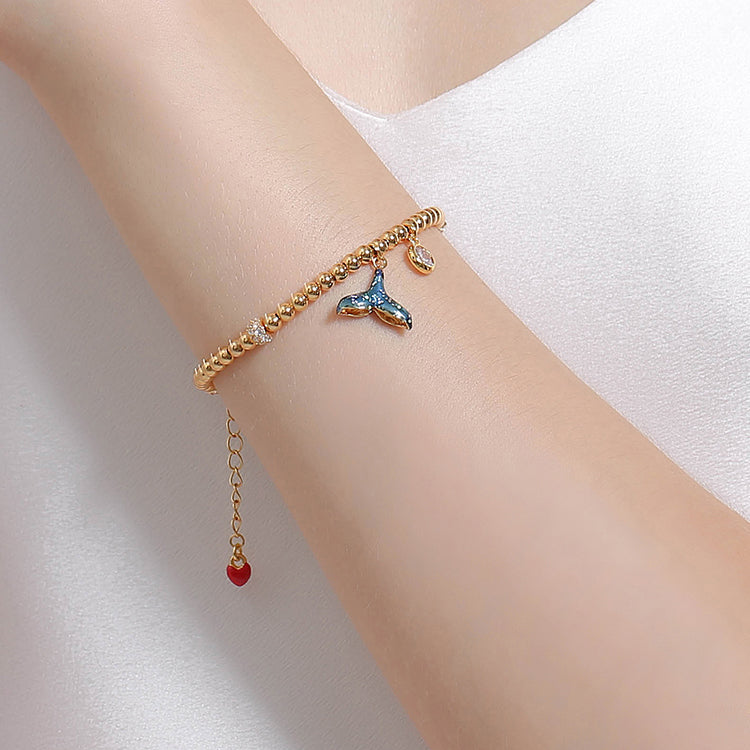 mermaid tail gold bracelet