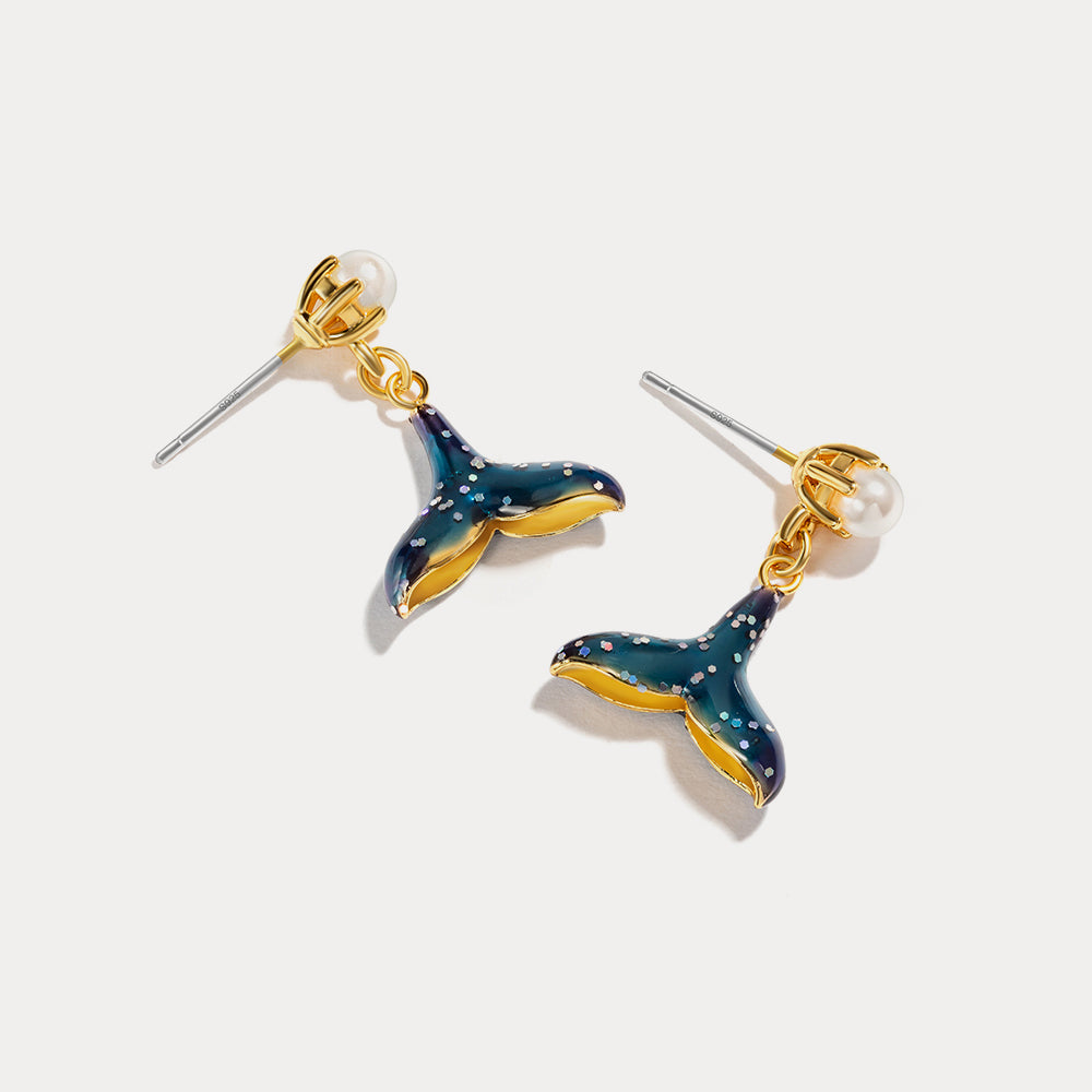 summer mermaid tail earrings