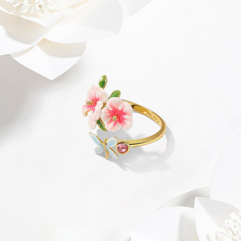 hibiscus gold ring