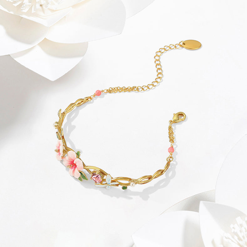 hibiscus gold bracelet