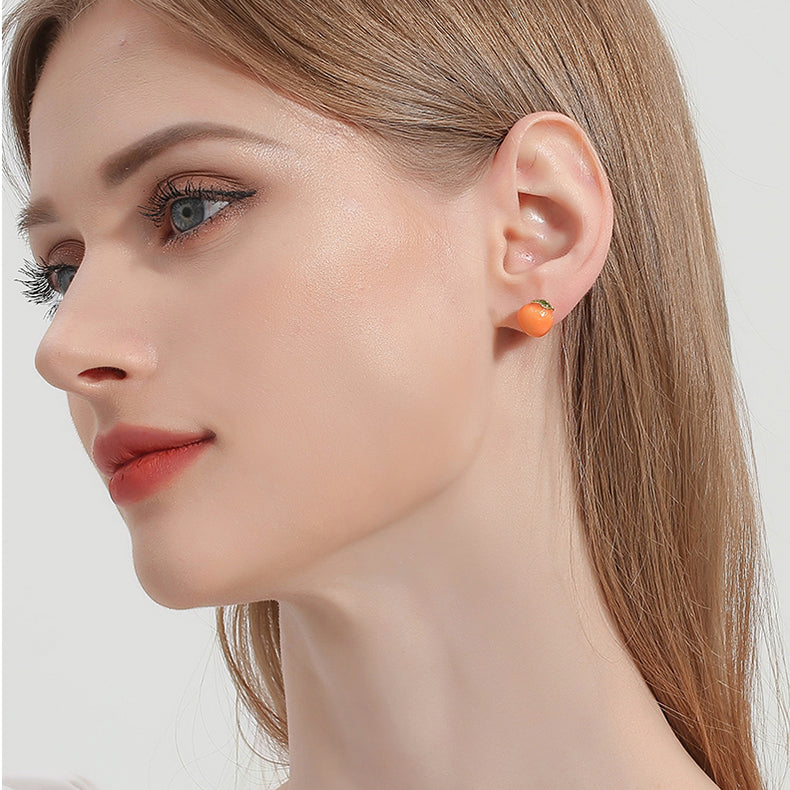 citrus gardenia gold stud earrings