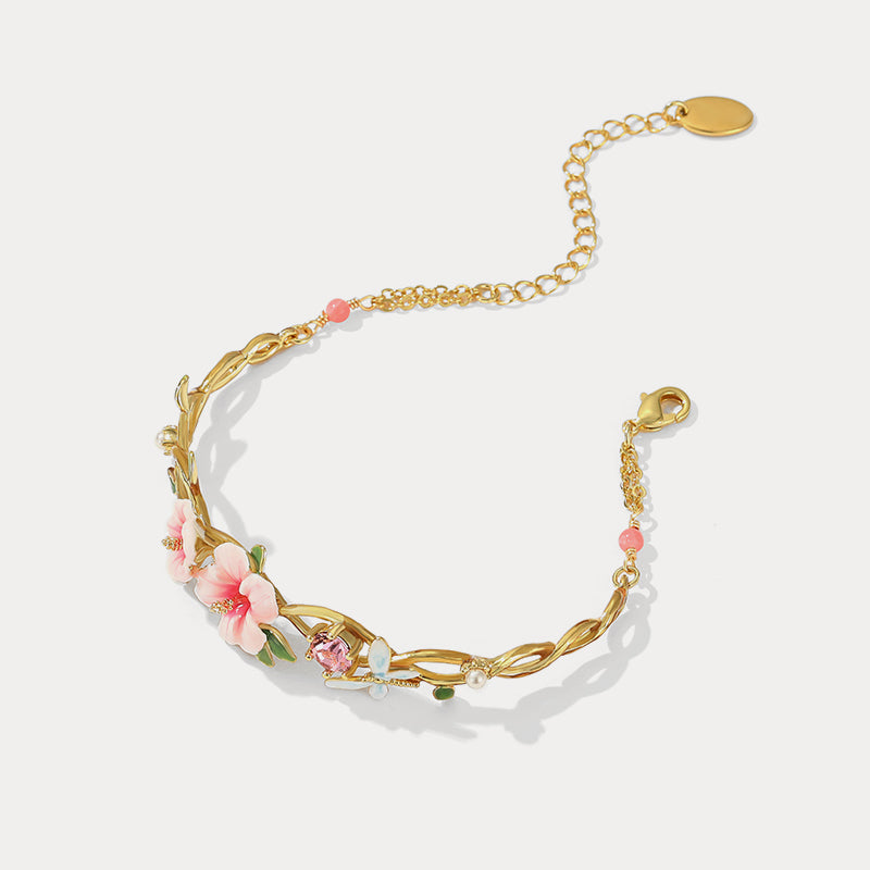 hibiscus beads bracelet