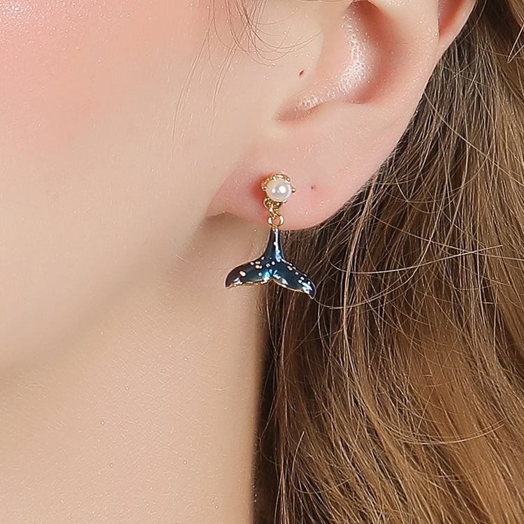 mermaid tail ocean earrings