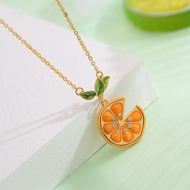 Selenichast orange slices necklace 1