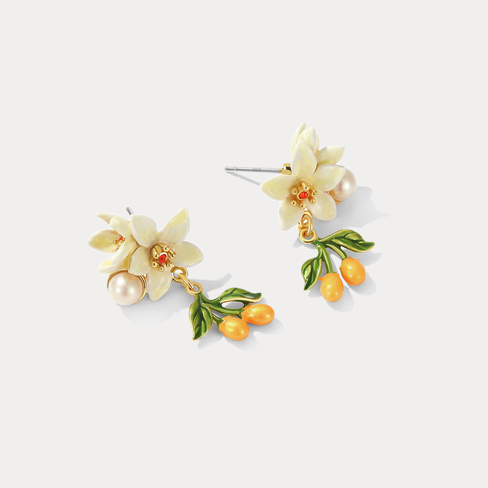 Orange Blossom Designer Earrings