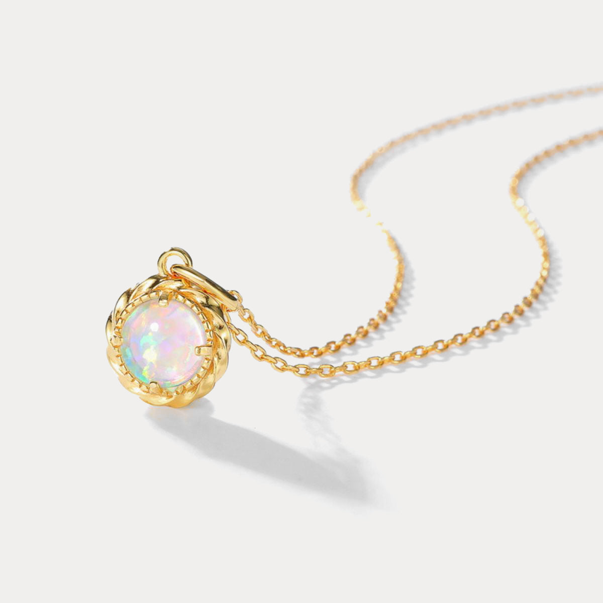 gold opal necklace