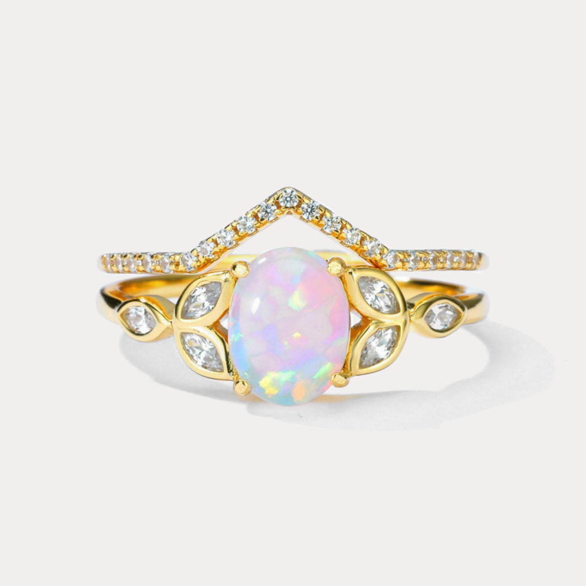 Crown Opal Stackable Ring