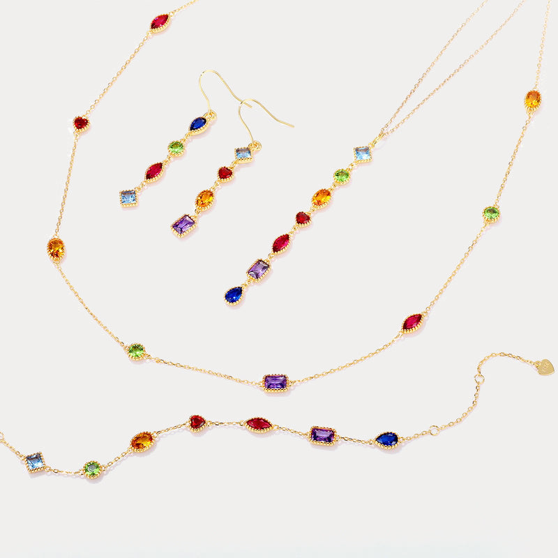 Rainbow Gem Jewelry Set