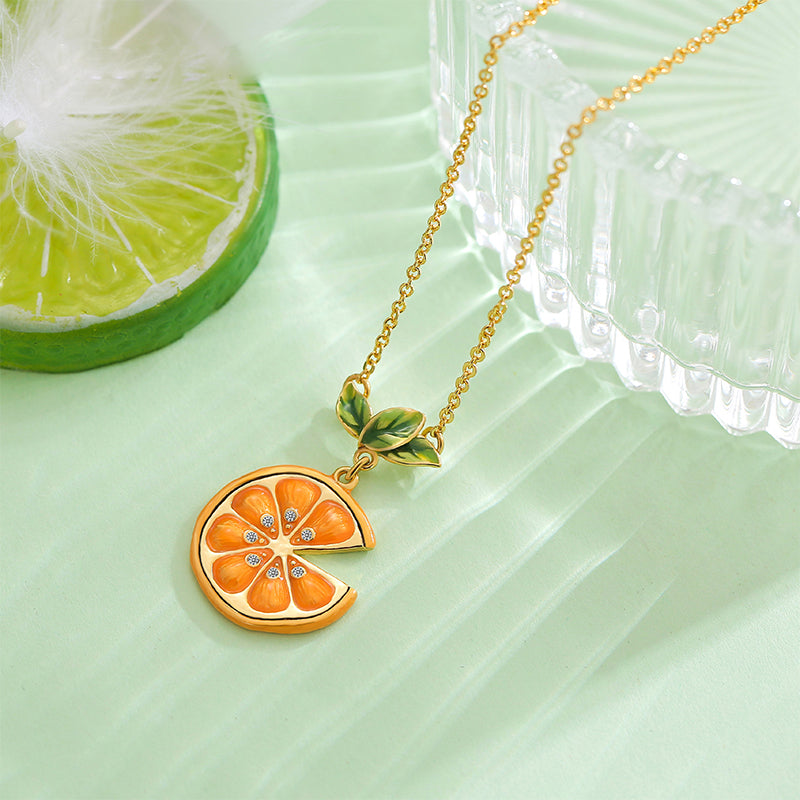 Selenichast orange slices necklace 1