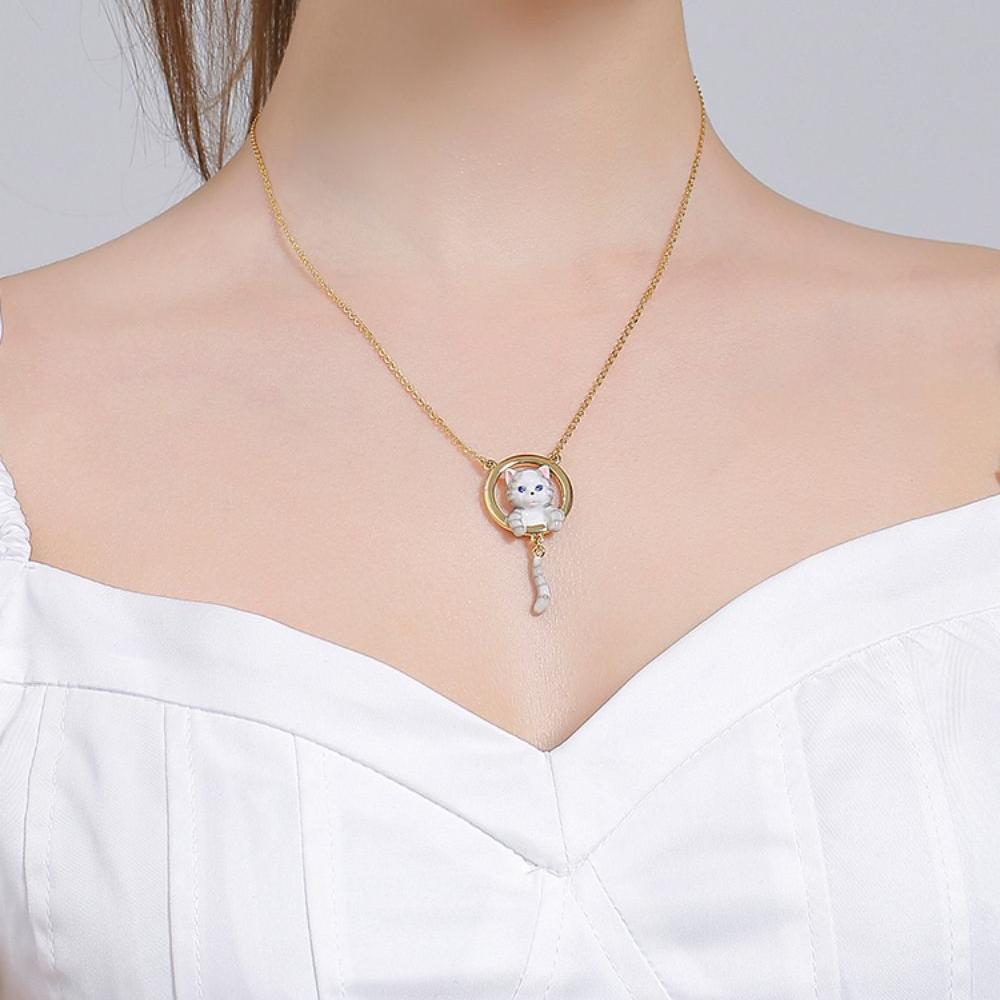 gold american shorthair cat necklace