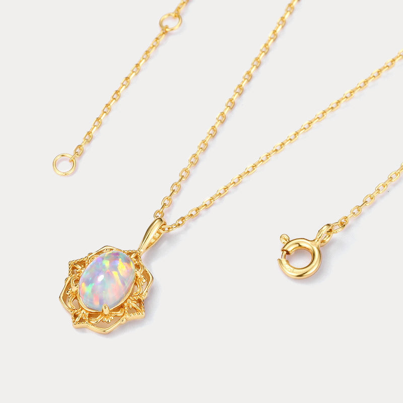 Princess Opal Chain Necklace