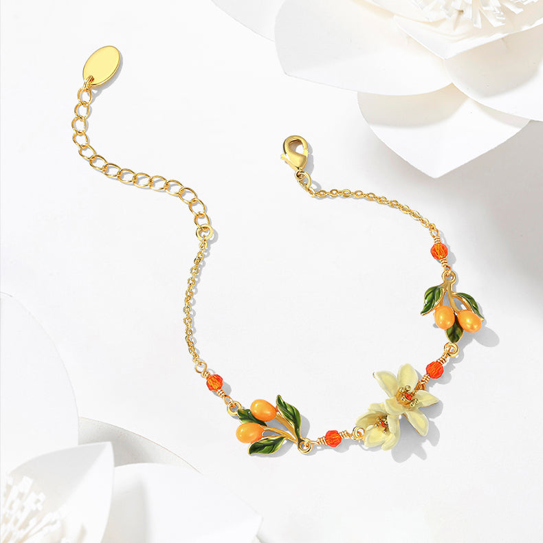 orange blossom beads bracelet