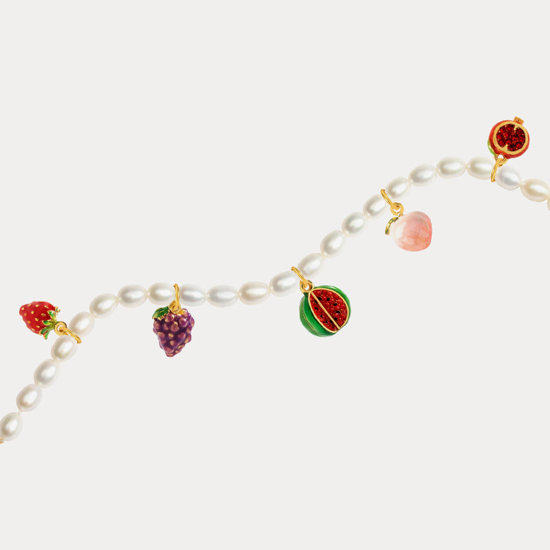 Grape Fruit Pearl Bracelet