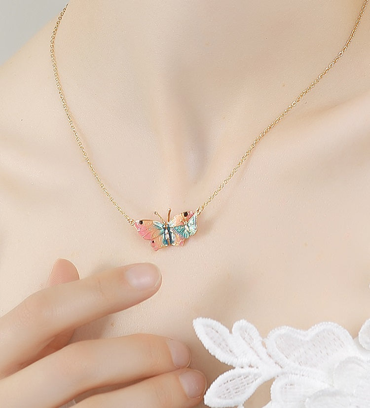 butterfly nature necklace