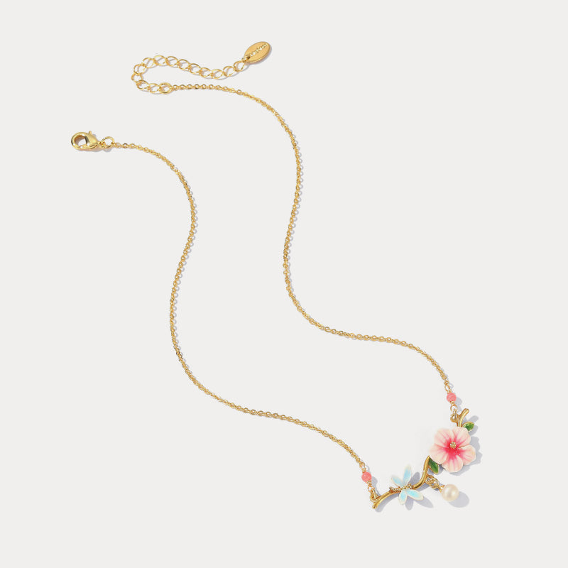 garden hibiscus necklace