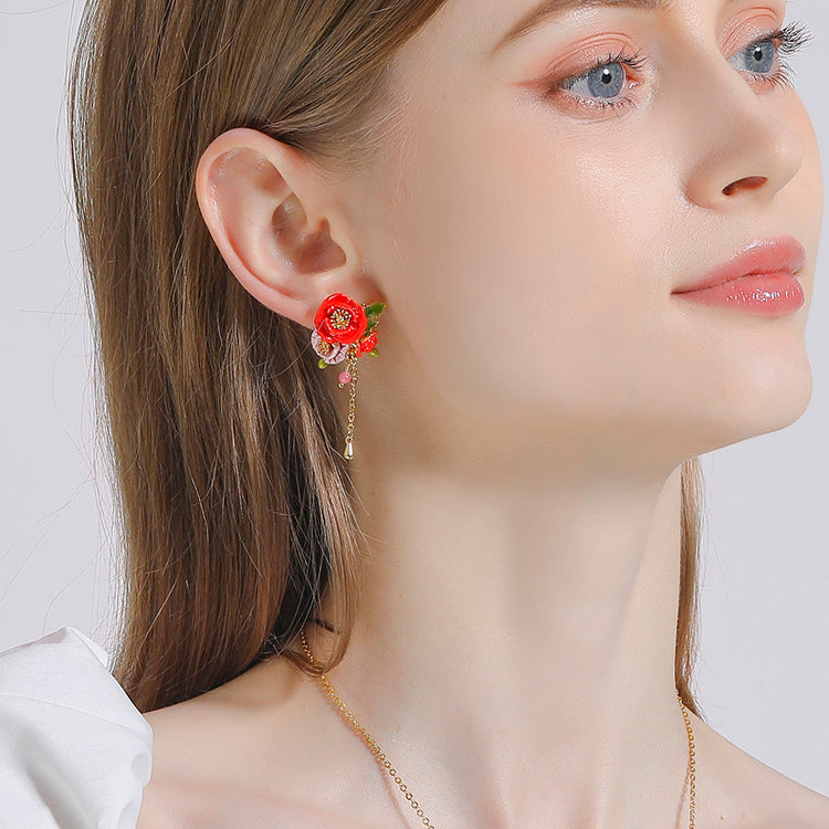 poppy drop earrings
